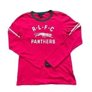 Newt Ralph Lauren Varsity Graphic Girls Size XL-16yrs Pink Long Sleeve T-Shirt